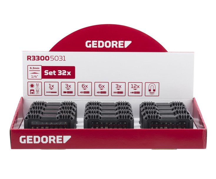 Дисплей 12xBit box 1/4 SL+PH+PZ+TX 32шт. Gedore 3301875