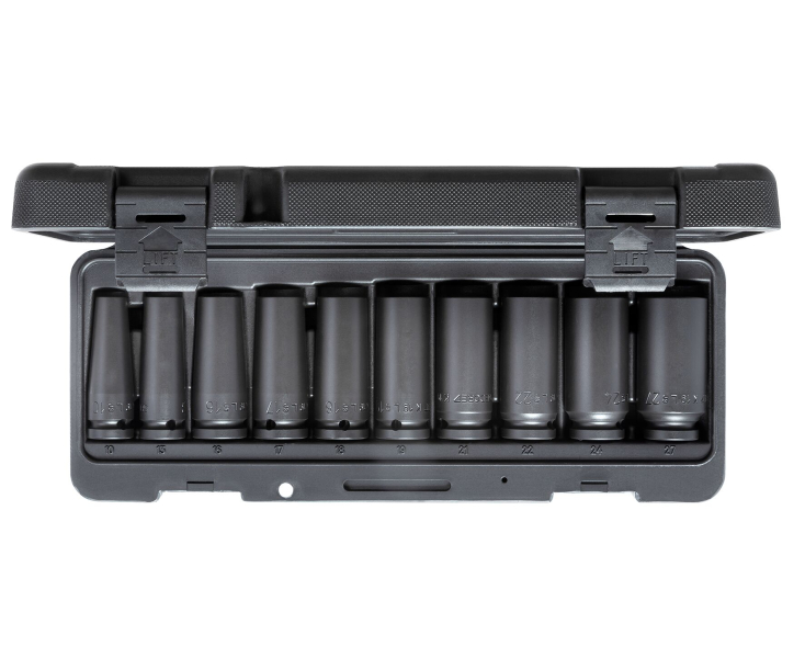 Набор ударных головок глубоких 1/2