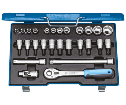 Набор торцевых головок с аксессуарами 1/2