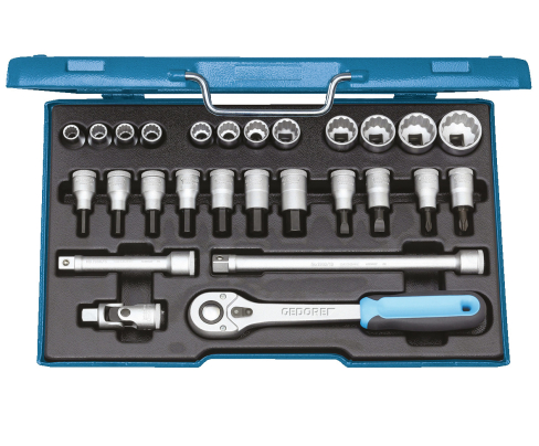 Набор торцевых головок с аксессуарами 1/2