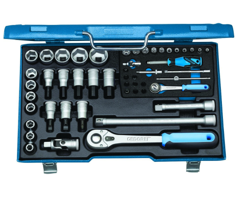 Набор торцевых головок с аксессуарами 1/4