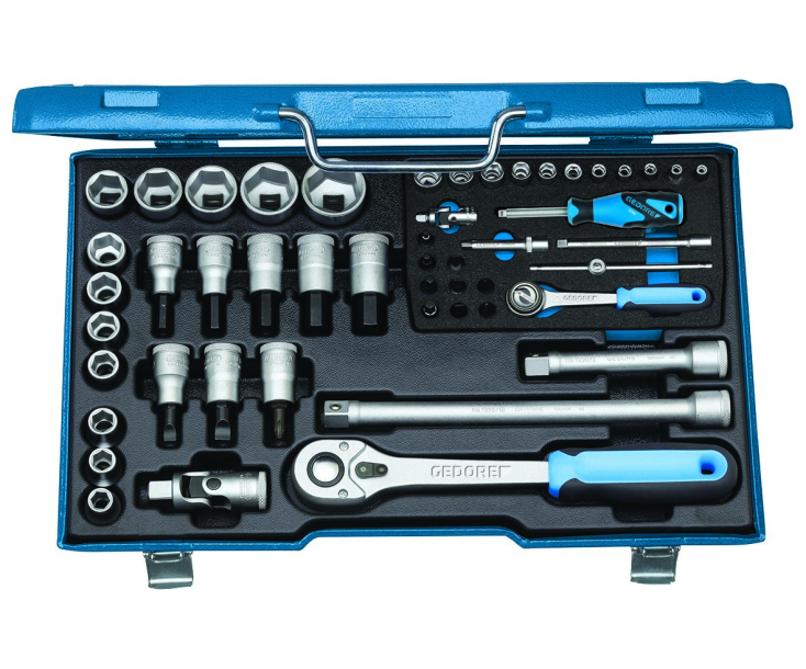 Набор торцевых головок с аксессуарами 1/4