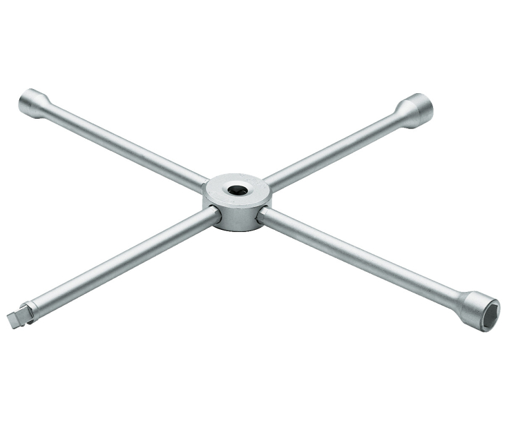 Ключ баллонный крестообразный универсальный, 4 штанги 17x19x21x1/2