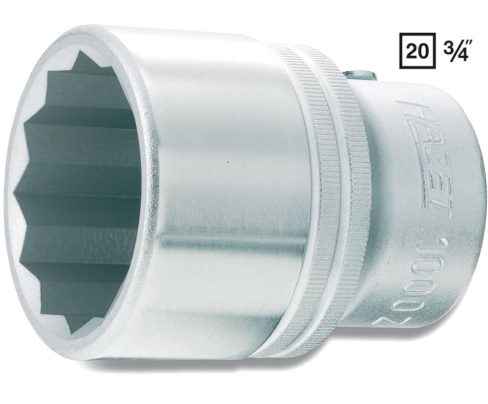 Торцовая головка 12-гранная 26 мм 3/4" Hazet 1000Z-26