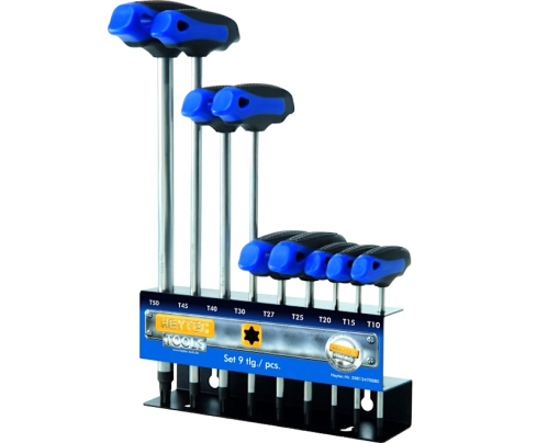 Набор отверток TORX  с Т- образной рукояткой 5081347-9 Heyco (HEYTEC) HE-50813470080 9 шт.