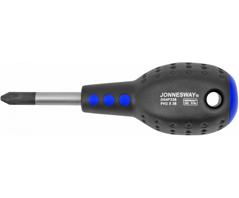 Отвертка крестовая Phillips PH2 x 38 Jonnesway FULL STAR D04P238