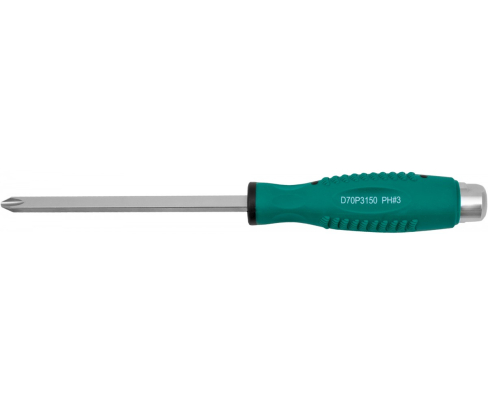 Отвертка крестовая Phillips PH3 x 150 ударная с шестигранным жалом Jonnesway D70P3150