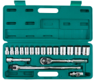 Набор торцевых головок дюймовых с трещоткой, квадрат 1/2"DR 3/8" - 1 1/4", 19 предметов Jonnesway  S05H4219S