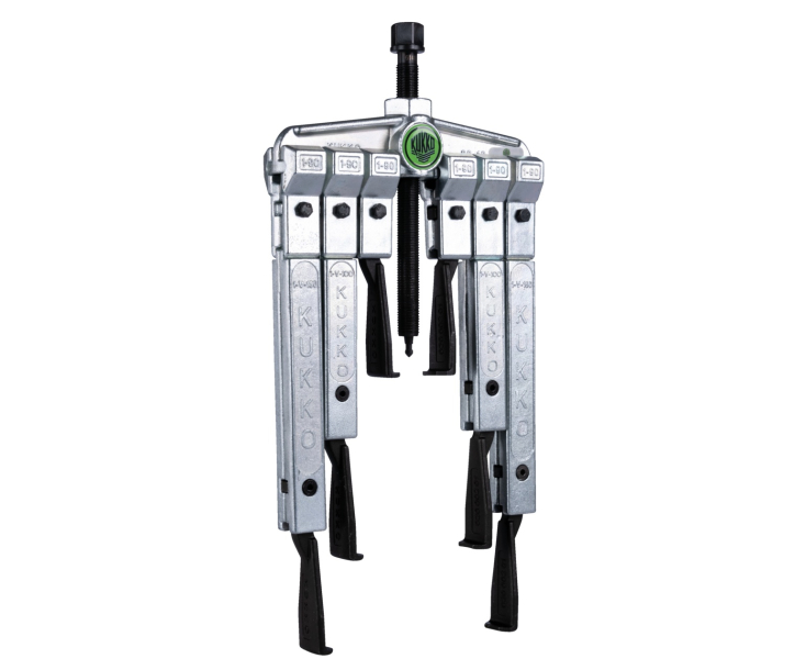 Двухзахватный съёмник с особо узкими захватами,  в наборе KUKKO 20-10-SP-T