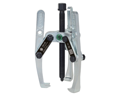 Универсальный трёхзахватный съёмник с шарнирными захватами, регулировкой глубины фиксации и длинным гидравлическим шпинделем KUKKO 206-00