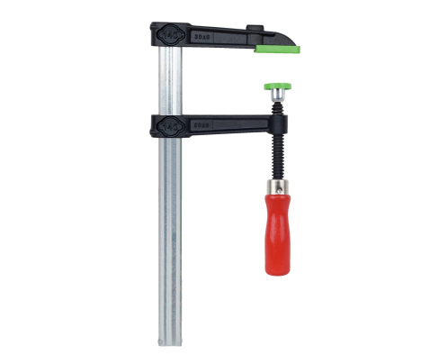 Струбцина VIRIDIS из ковкого чугуна, с деревянной рукояткой KUKKO 490-1000-140