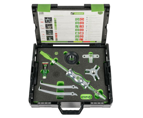 Универсальный съемник с обратным молотком в коробке, диапазон до 150 мм KUKKO K-220