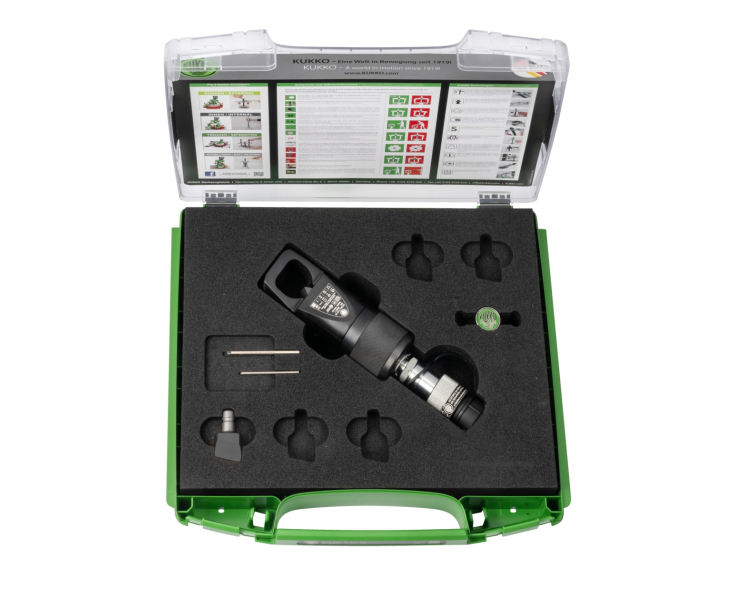 Гидравлический гайкорез с приводом от насоса,  в чемодане KUKKO Y-57-19