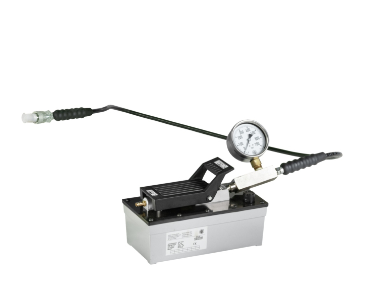 Пневматический, гидравлический насос с манометром, шланг KUKKO YPP-525