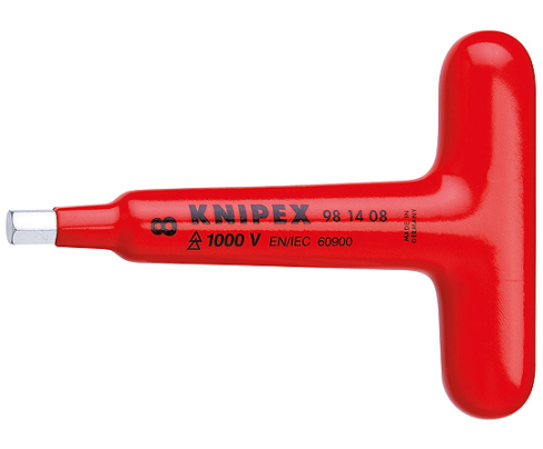 Отвертка VDE для винтов с профилем "внутренний шестигранник" с Т-образной ручкой Knipex KN-981408