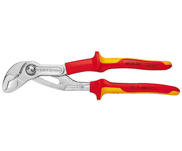 KNIPEX Cobra VDE высокотехнологичные сантехнические клещи, электроизолированные KN-8726250