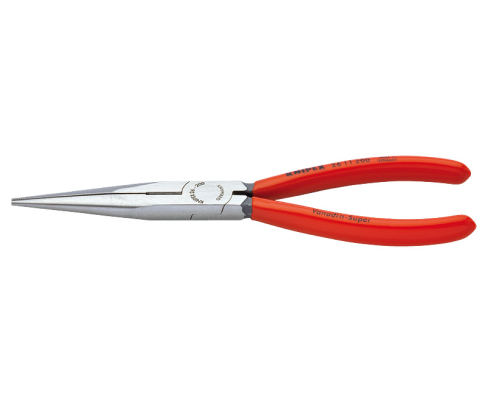 Круглогубцы с прямыми плоскими длинными губками, с режущей кромкой Knipex KN-2611200