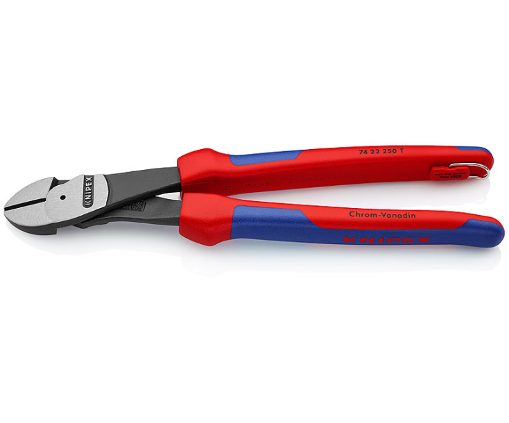 Кусачки боковые особой мощности Knipex KN-7422250T со страховочным креплением
