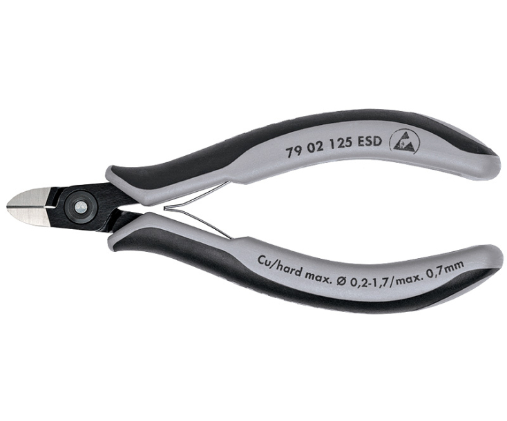 Прецизионные кусачки боковые для электроники антистатические ESD Knipex KN-7902125ESD