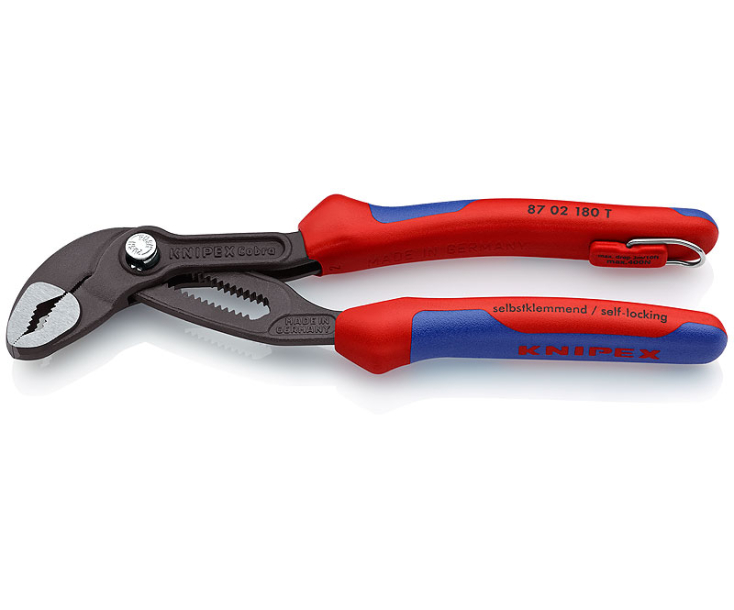 KNIPEX Cobra высокотехнологичные сантехнические клещи KN-8702180T со страховочным креплением