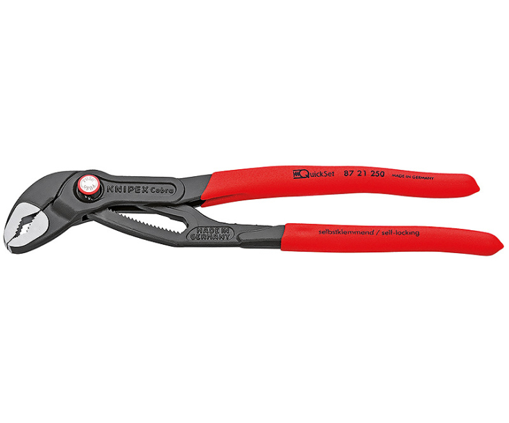 KNIPEX Cobra QuickSet высокотехнологичные сантехнические клещи KN-8721250SB в блистере