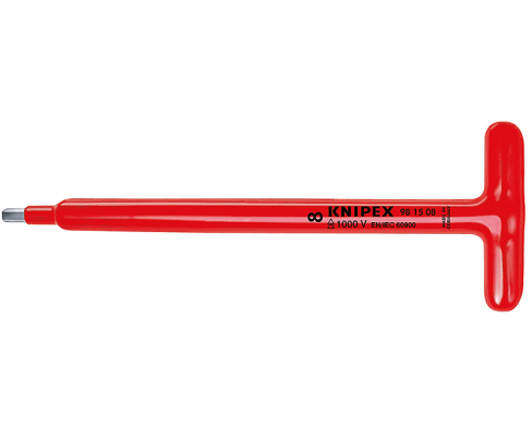 Отвертка VDE для винтов с профилем "внутренний шестигранник" с Т-образной ручкой Knipex KN-981506