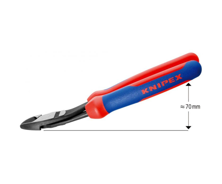 Кусачки боковые особой мощности Knipex KN-7422200T со страховочным креплением