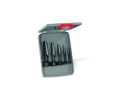 Набор из 5 экстракторов с двумя режущими кромками Rennsteig RE-4719013 в металлическом футляре