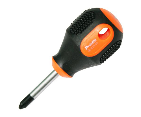 Отвертка крестовая Phillips ProsKit 9SD-220B PH2x40 короткая