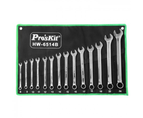 Набор комбинированных гаечных ключей ProsKit HW-6514B