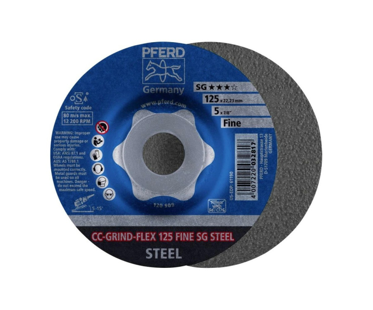Фибродиск Pferd CC-GRIND FLEX 125 FINE SG STEEL