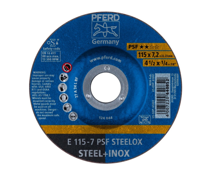Круг шлифовальный Pferd E 115 - 7 PSF STEELOX