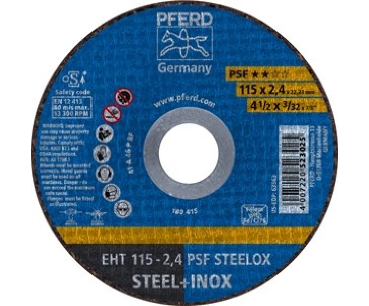 Круг отрезной Pferd EHT 115 - 2,4 PSF STEELOX