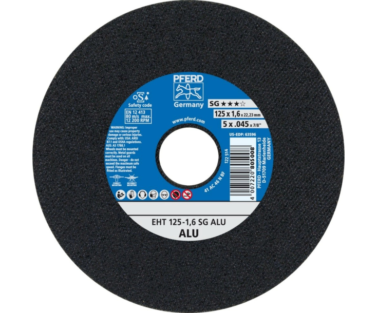 Круг отрезной Pferd EHT 125-1,6 SG ALU