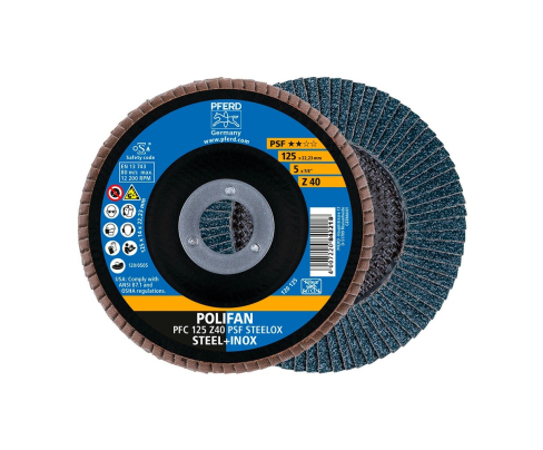 Круг шлифовальный Pferd PFC 125 Z 40 PSF STEELOX