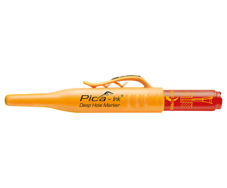 Маркер строительный Pica - Ink красный 150/40 для глубоких отверстий