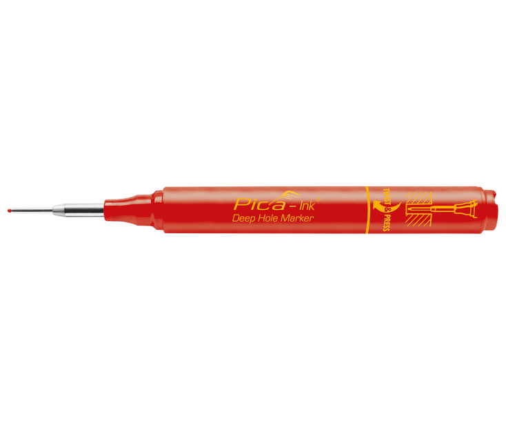 Маркер строительный Pica - Ink красный 150/40 для глубоких отверстий