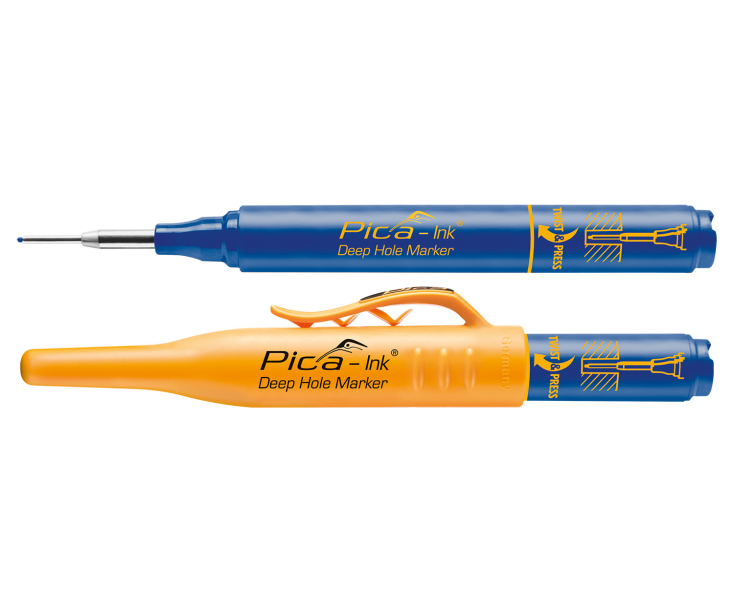 Маркер строительный Pica - Ink синий 150/41 для глубоких отверстий