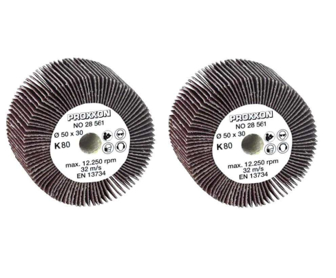 Валец шлифовальный веерный Ø 50 мм K80 Proxxon 28561 2 шт.