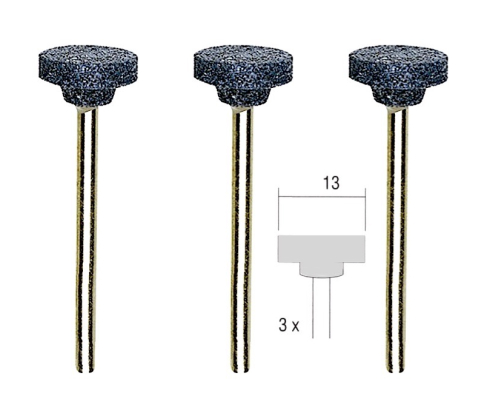Насадки карборундовые (диск Ø 13 мм) Proxxon 28783 3 шт.