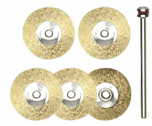 Щетки дисковые латунные Ø22 мм Proxxon 28962 5 шт.