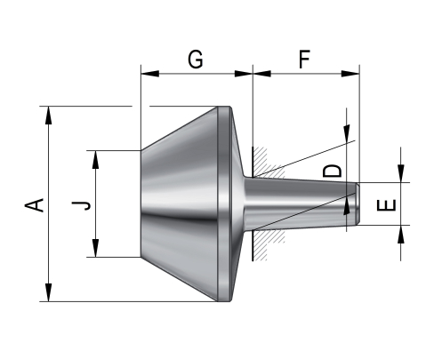 Сменные вставки для вращающихся центров, размер 106, для трубчатых заготовок Röhm 070702