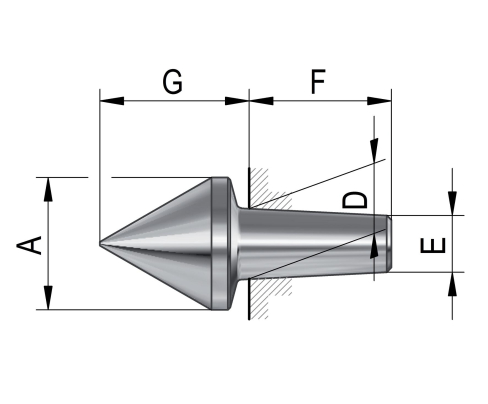 Сменные вставки для вращающихся центров, размер 110, 60° Röhm 070737