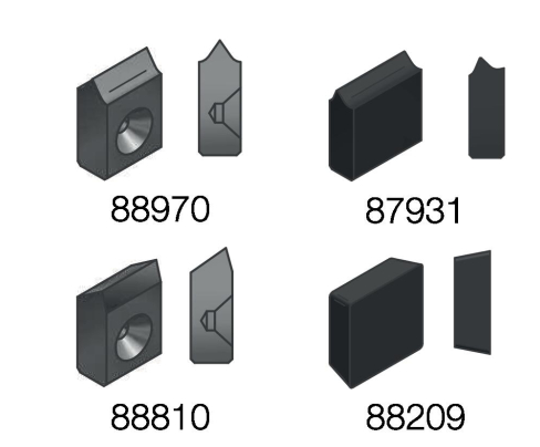 Твердосплавные приводные пластины размером 9,5x3,2, правого или левого вращения Röhm 088209