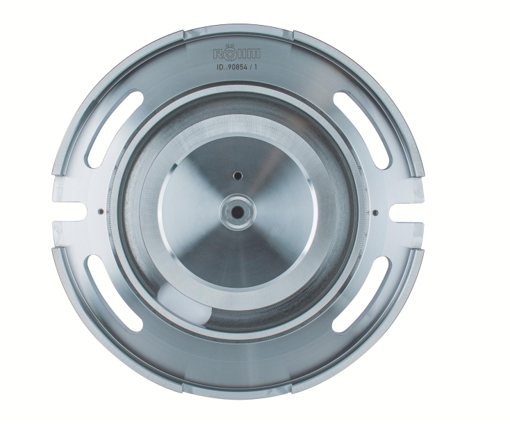 Универсальная поворотная пластина, размер 5/6, крепежные винты + гайки для Т-образных пазов, заземляющий контактный край Röhm 090854