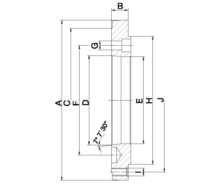Короткоконусная переходная пластина, наружный диаметр 200, KK 4, ISO 702-1 Röhm 176809