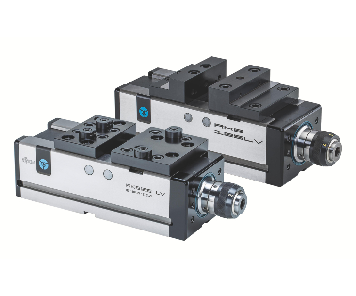Компактные тиски NC RKE-LV, ширина губок 125, с держателями губок Röhm 180465