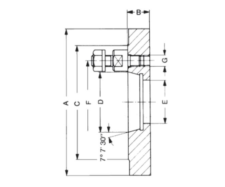 Короткоконусная переходная пластина, наружный диаметр 400, KK 6, ISO 702-3 Röhm 319666