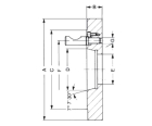 Короткоконусная переходная пластина, наружный диаметр 125, KK 4, DIN 55029+ ASA B 5.9 D1 камлок Röhm 319674