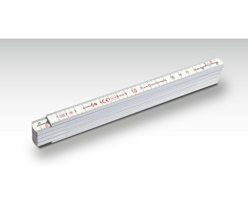 Метр складной пластиковый белый 1007 2 м х 16 мм  Stabila 01001